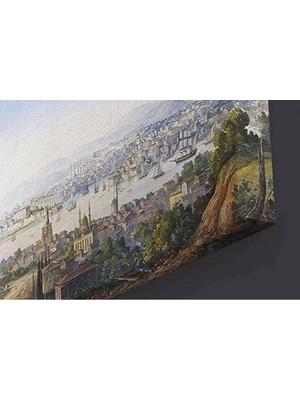 SBN - Store Prime Carlo Bossoli-Istanbul'a Bakan Türkler Kanvas Tablo, 70X110 cm