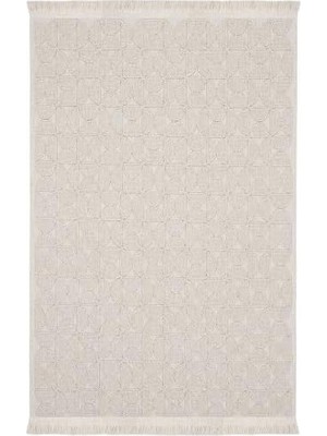 SBN - Store Prime Bej Halı Bukle Kaymaz Taban Yıkanabilir Halı Geometrik Desen Oturma Odası Halısı