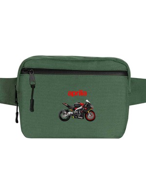 Zepplin Giyim Aprilia 675RS Bel Çantası Fermuarlı Yeşil Renk