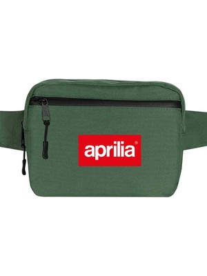 Zepplin Giyim Aprilia Logo Bel Çantası Fermuarlı Yeşil Renk
