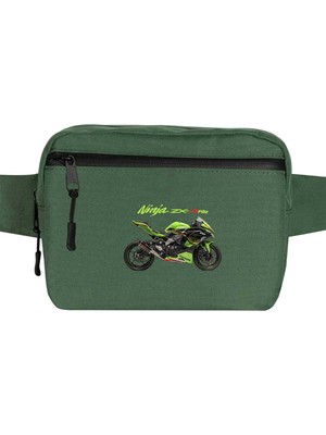 Zepplin Giyim Kawasaki Ninja ZX4RR Bel Çantası Fermuarlı Yeşil Renk