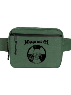 Zepplin Giyim Megadeth Warnıng Bel Çantası Fermuarlı Yeşil Renk