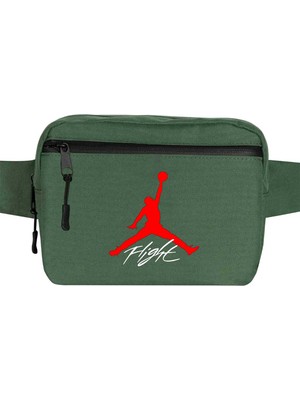 Zepplin Giyim Air Jordan Flight Bel Çantası Fermuarlı Yeşil Renk