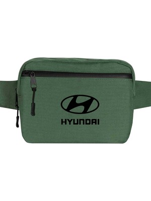 Zepplin Giyim Hyundai Black Logo Bel Çantası Fermuarlı Yeşil Renk