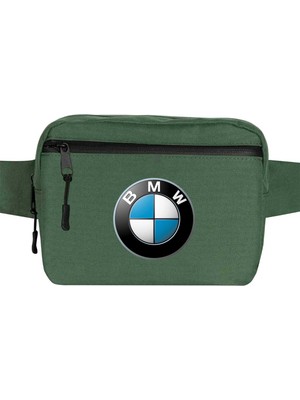 Zepplin Giyim Bmw Logo Bel Çantası Fermuarlı Yeşil Renk