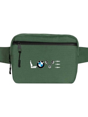 Zepplin Giyim Bmw Love Bel Çantası Fermuarlı Yeşil Renk