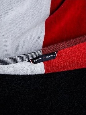SBN - Store Prime Hilfiger Bayrak Plaj Havlusu (Çöl Gökyüzü/beyaz/kırmızı) Tek Beden
