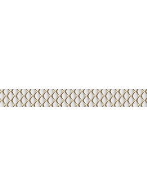SBN - Store Prime Mutfak Tezgah Arası Folyo Kaplama Folyosu Beyaz Deri Altın Desen 60X200 cm