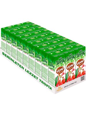 Bezos Tropix Meyve Suyu Vişne 200 ml (27 Adet)