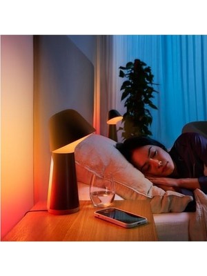 SBN - Store Prime Hue Twilight Beyaz ve Renkli Ambiyans Masa Lambası, Siyah
