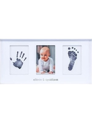 SBN - Store Prime Yenidoğan Bebek El ve Ayak Izi Fotoğraf Çerçevesi Seti - Mürekkepsiz Baskı Kiti ile Birlikte