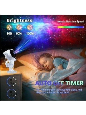 SBN - Store Prime Comb Yıldızlı Gökyüzü Gece Lambası, Projektör, Astronot Projektör Lamba, Odayı Dekore Etmek, Gece Lambası Ambiyansı, Çocuklar ve Yetişkinler Içi