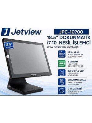 Jetview 18.5" I7 10.nesil 8 GB Ram 128 M2 JPC-10700