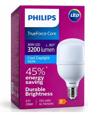 Philips Trueforce Core 30W LED Ampul 3200 Lümen 6500K Beyaz Işık E27 Duy Yüksek Aydınlatma