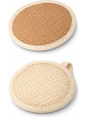 SBN - Store Prime 2’li Paket Bambu Duş Lifi, Tek Yüzeyli Oval Askılı Banyo Lifleri, Hassas Ciltler Için Doğal Vücut Temizleme, Nazik Peeling ve Masaj Etkili Banyo