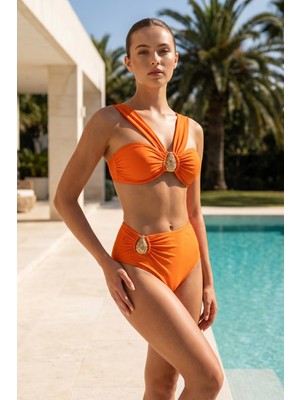 Sailor Moda Çapraz Askılı Aksesuarlı Tasarım Bikini Takım