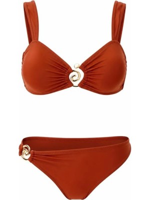 Sailor Moda Straplez Aksesuarlı Kadın Bikini Takım