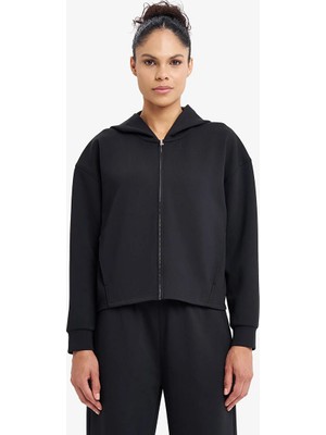 Lescon Kadın Fermuarlı Kapüşonlu Sweatshirt 26N-2105