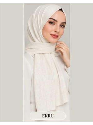 Nergis Lerrascarf Şal Bambu Kraş Özel Dikişli Uzun Mevsimlik
