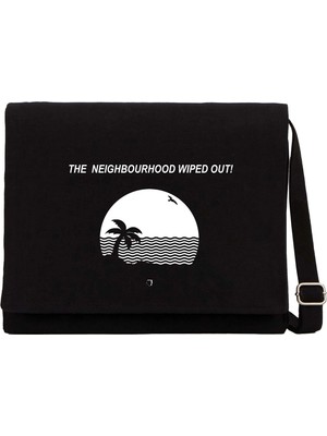 Zepplin Giyim The Neighbourhood Wiped Out Siyah Kanvas Postacı Çantası