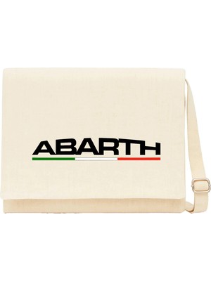 Zepplin Giyim Abarth Text Italya Krem Kanvas Postacı Çantası