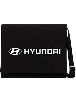 Zepplin Giyim Hyundai Text Logo Siyah Kanvas Postacı Çantası