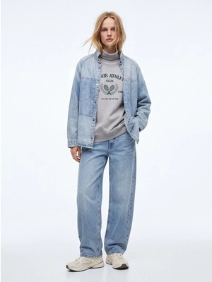 Little Big Ltb Becodo Boğazlı Yaka Gri Sweatshirt
