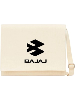 Zepplin Giyim Bajaj Black Logo Krem Kanvas Postacı Çantası