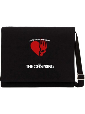 Zepplin Giyim The Offspring Anti Valentine's Day Siyah Kanvas Postacı Çantası
