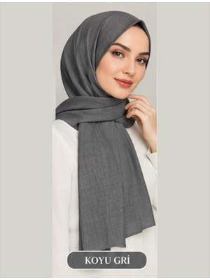 Nergis Lerrascarf Şal Bambu Kraş Özel Dikişli Uzun Mevsimlik