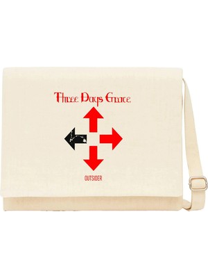 Zepplin Giyim Three Days Grace Outsider Krem Kanvas Postacı Çantası
