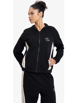 Lescon Kadın Fermuarlı Kapüşonlu Sweatshirt 26N-2120