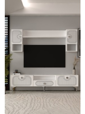 Bellagio Lazer Desenli Tv Ünitesi Takımı 180 cm Bg