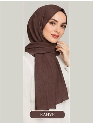 Nergis Lerrascarf Şal Bambu Kraş Özel Dikişli Uzun Mevsimlik