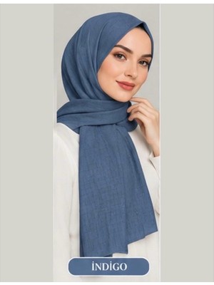 Nergis Lerrascarf Şal Bambu Kraş Özel Dikişli Uzun Mevsimlik