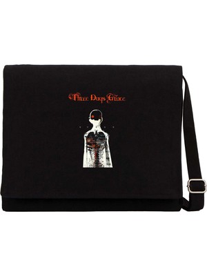 Zepplin Giyim Three Days Grace Human Siyah Kanvas Postacı Çantası