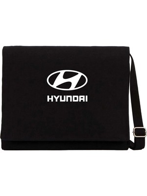 Zepplin Giyim Hyundai White Logo Siyah Kanvas Postacı Çantası