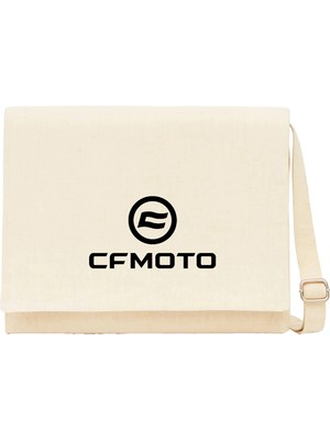 Zepplin Giyim Cfmoto Logo Krem Kanvas Postacı Çantası