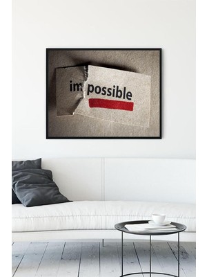 SBN - Store (PSTER12442) Imkansız Unpossible Girişimcilik Çerçeveli Tablo (30 x 40CM)