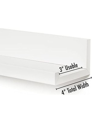 SBN - Store 35,6 cm Asılı Raf Seti, 3'lü Beyaz, Kompozit Ahşap, Duvara Monte Edilmiş Saklama Rafları, Yatak Odası, Oturma Odası, Banyo, Mutfak, Ofis ve Daha Fazla