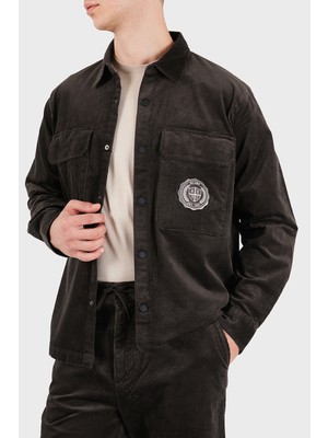 Armani Exchange Pamuklu Göğüs Cepli Kadife Gömlek Erkek Gömlek XM003245 AF27114 U8128
