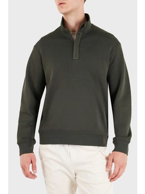 Armani Exchange Pamuklu Regular Fit Yarım Fermuarlı Dik Yaka Sweat Erkek Sweat XM001295 AF10818 U8123