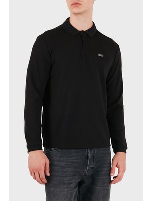Ea7 Logolu Regular Fit Fermuarlı Polo Erkek Polo 7M002106 AF27717 UC001
