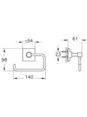 Vitra Root Tuvalet Kağıtlığı A44805, Krom