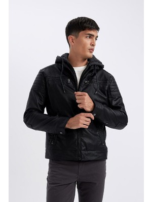 Defacto Erkek Pu Mont N9693AZ Black