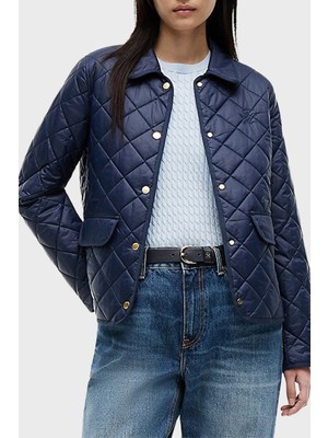 Tommy Hilfiger Slim Fit Cepli Çıtçıtlı Kapitone Mont Kadın Mont WW0WW50936 C1G