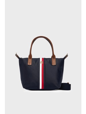 Tommy Hilfiger Çizgili Çıkarılabilir Askılı Çanta Kadın Çanta AW0AW19025 Dw6