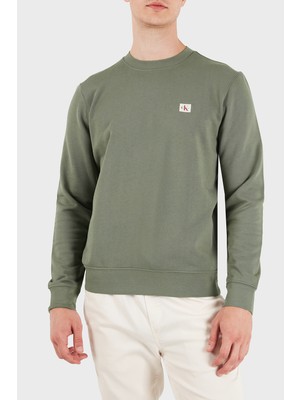 Calvin Klein Logolu Pamuklu Regular Fit Bisiklet Yaka Sweat LV04RG268GLDY Erkek Sweat LV04RG268G Ldy