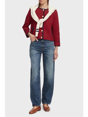 Tommy Hilfiger %100 Pamuk Yüksek Bel Daralan Paça Jeans Kadın Kot Pantolon WW0WW49960 1A9