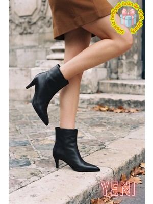 diya shoes Berali Kadın Large Model Fermuarsız Zarif Ökçe Süet 5.5cm Topuk